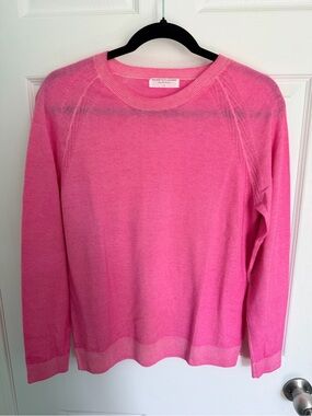 Women's Pink Crewneck Sweater - Lightweight Everyday Layer